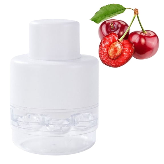 CHENjy 4.33x4.53 Inch Cherry Pitter Remover, Multi Fruit Stone Separator Gadget, One Hand Jujube Corer with Seed Catcher for Baking Desserts Jams Fresh Juices