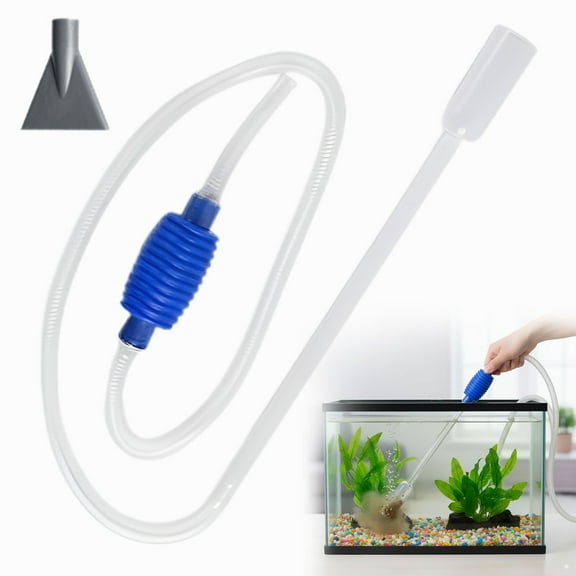 CHENjy Aquarium Gravel Vacuum Siphon with Hand Pump, Manual Water Changer and Cleaner for Freshwater Fish Tanks, Efficient Waste Remover and Sand Washer