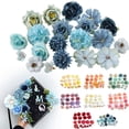 thumbnail image 1 of CHENjy Artificial Flowers, Fake Flowers, Faux Flowers Rose Fabric Heads for Crafts DIY Home Decor Wedding Bouquets and Garland Making, 20 Pcs 12 Styles, Blue, 1 of 7