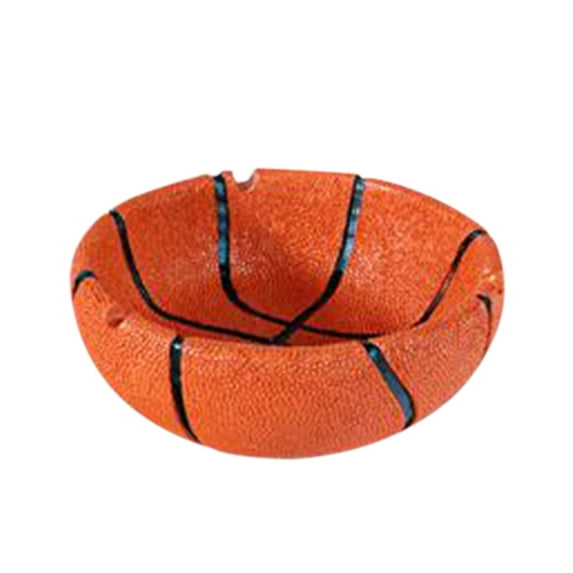 CHENjy Basketball & Football Resin Ashtray – Hand-Painted Decorative Ash Tray for Home, Office, Bar, Cafe, Hotel – Heat-Resistant, Heavy Base, Easy Clean Gift