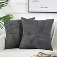 thumbnail image 1 of CHENjy Boho Corduroy Pillow Cover 18x18 Inch Textured Throw Pillow Case Farmhouse Decor for Couch Sofa Bedroom Aesthetic Home Accent, 1 of 7