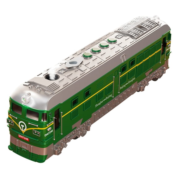 CHENjy Classic Olds Style Steam Train Toy with Water Spray and Lights Vintage Train Set Inertia Powered Pull Back Toy for Boys Birthday Gift Christmas