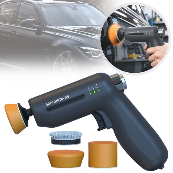 CHENjy Cordless Car Scratch Repair Polisher, 5000-15000 RPM Wireless Auto Detailing Buffer with Paint Safe Technology, Compact Handheld Oxidation Remover, Grey