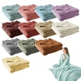 thumbnail image 1 of CHENjy Cotton Throw Blanket, Cooling Muslin Blanket for Adults, Pre-Washed Soft Blanket for Bed and Couch, All Season Breathable Blanket, 51.9" x 59", Sky Blue, 1 of 7