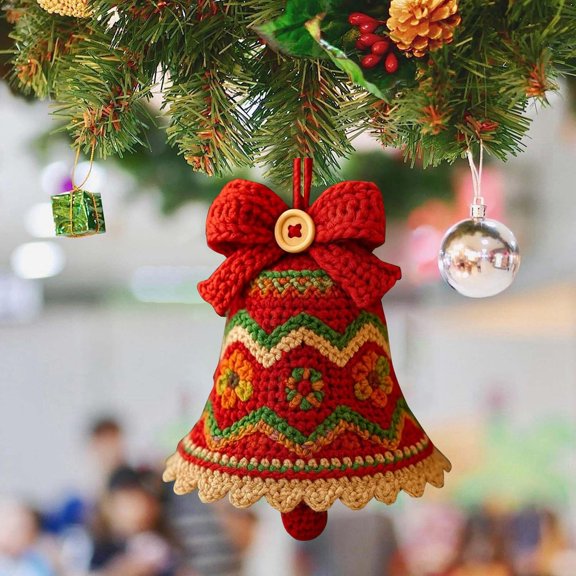 CHENjy DIY Christmas Bell Knitting Kit with Complete Instructions, Holiday Craft Set for Handmade Ornaments, Festive Home Decor Project