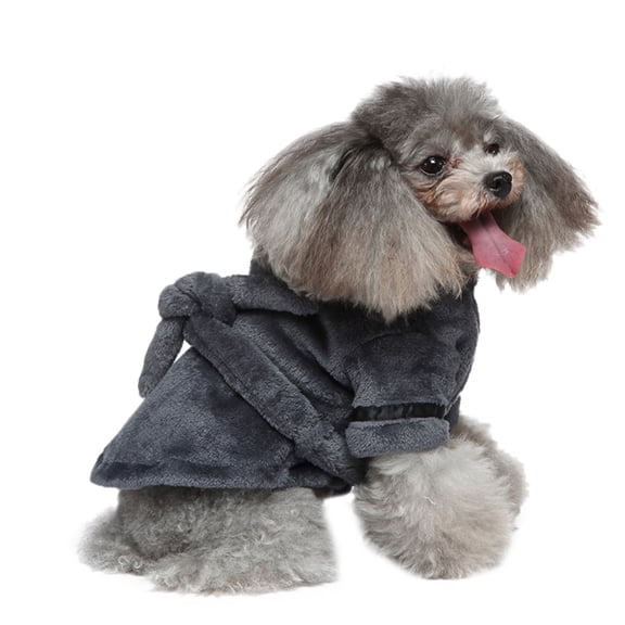 CHENjy Dog Cat Bathrobe Super Absorbent Microfiber Pet Robe for Small Dogs Puppy Microfiber Pet Bathrobe Quick Dry Dog Drying Robe for After Bath Travel Spa Hotel Pet Pajamas