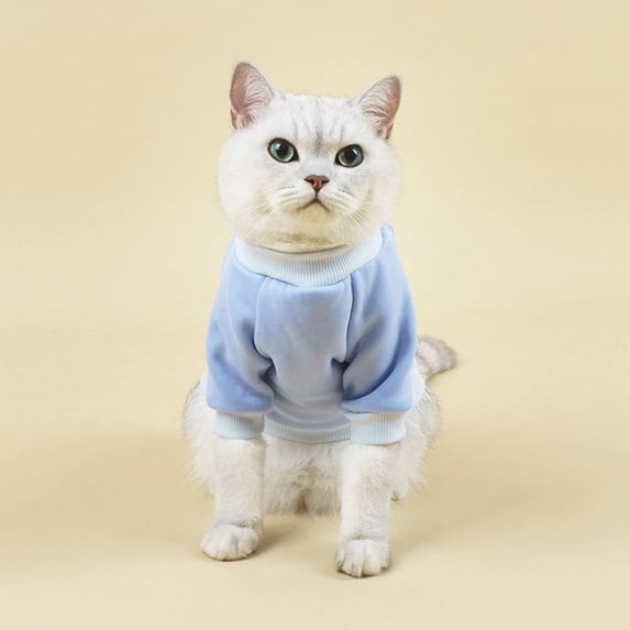 CHENjy Dog Winter Sweater Cat Warm Clothes Cotton Pet Sweater Round Neck Thickening Long Sleeve Unisex for Cats Dogs in Cold Weather
