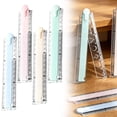 thumbnail image 1 of CHENjy Foldable Ruler 12 Inch, Foldable Straight Ruler with Built-In Shape Templates, Portable Measuring and Drafting Tool, Off-White, 1 of 7
