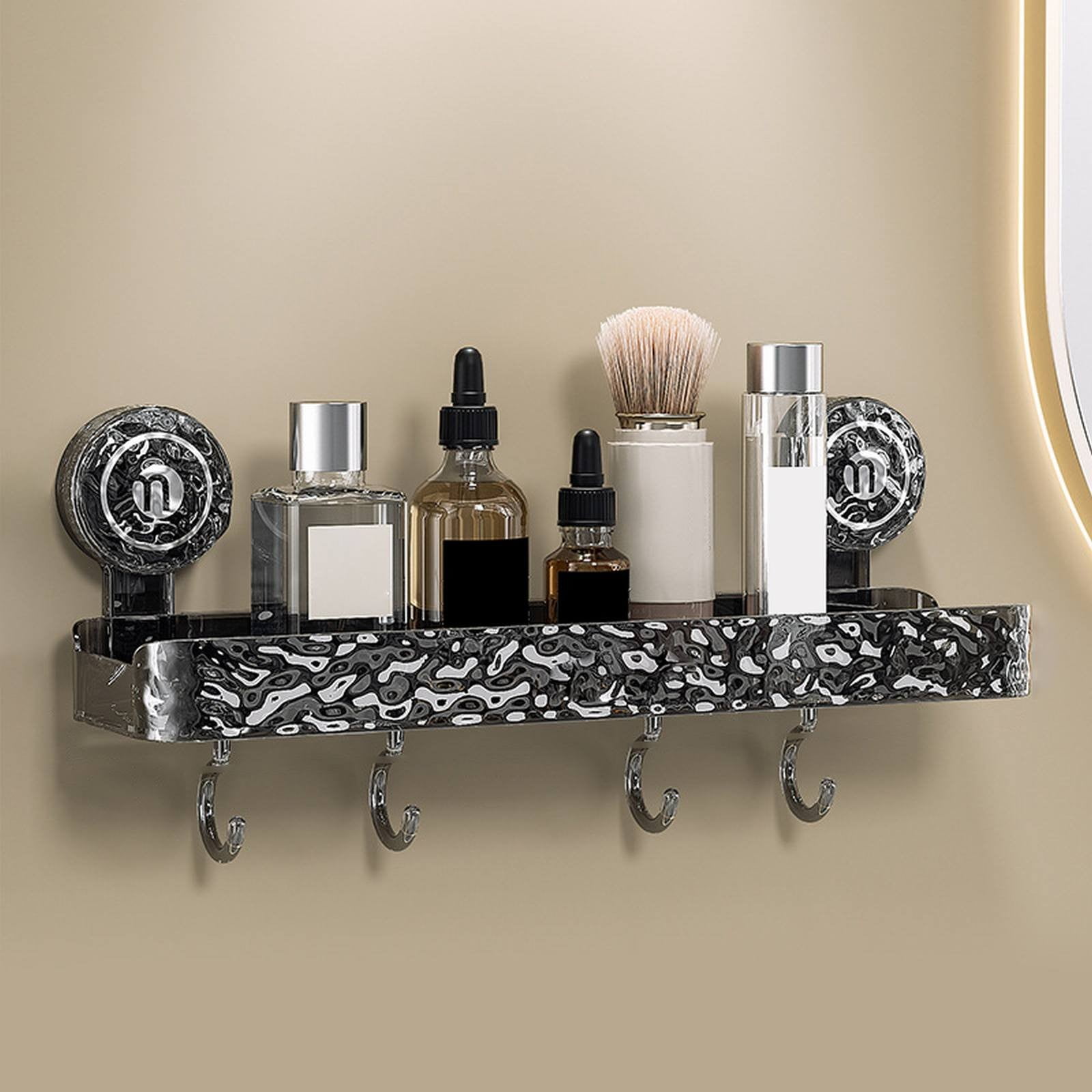 CHENjy Glacier Pattern Suction Cup Shelf - Punch-Free Shower Organizer ...