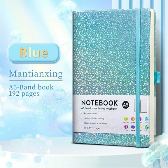 CHENjy Glitter Notebook A5 Hardcover 160 Lined Pages Journal for Women Teens Writing Note Taking School College Ruled