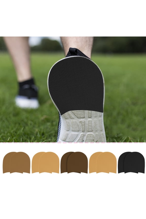 Half Soles for Shoe Repair, Natural Rubber Heel Replacement Tips Cuttable to Size, Elastic Anti-Slip Sole Protector Reduces Walking Fatigue, Khaki