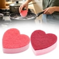 thumbnail image 1 of CHENjy Heart Shaped Sponges, Non Scratch Double Sided Dishwashing Sponge for Kitchen Cleaning, Heart Sponges Scrubber, Pink, 1 of 7