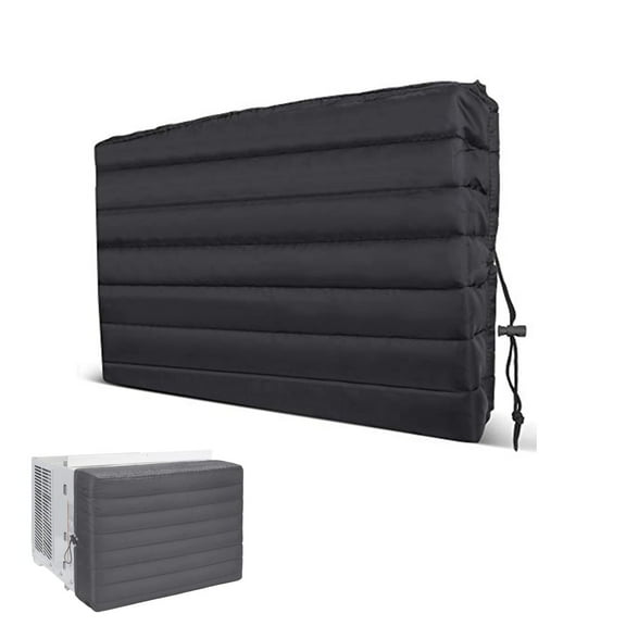 CHENjy Indoor AC Cover For Window Units Double Insulation AC Unit Cover With Elastic Strap Energy Saving Air Conditioner Protector