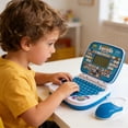 thumbnail image 1 of CHENjy Laptop Toy Learning Computer Educational Keyboard Toy Portable Interactive Notebook Model with Spelling Games and Music for Preschool Learning Activities 5.51*4.92*6 in, 1 of 7
