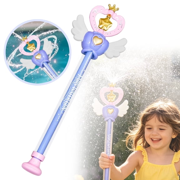 CHENjy Magic Wand Water Soaker, Pull Out Spray Water Toy, Pool Water Blaster Wand, Summer Outdoor Water Shooter for Garden and Backyard, Purple