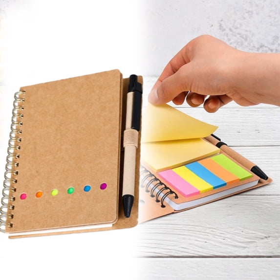 CHENjy Multi-Functional Spiral Notebook with Pen Holder Premium Paper Convenient Coil Book for Business and Personal Use 5.5*4.52 in