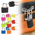 thumbnail image 1 of CHENjy Multi Purpose Metal Gym Locker Padlock, Colorful Plastic Covered Small Keyed Lock with Spare Keys, Scratch Resistant Cabinet Drawer Lock for Travel Luggage Backpack, Blue, 1 of 6
