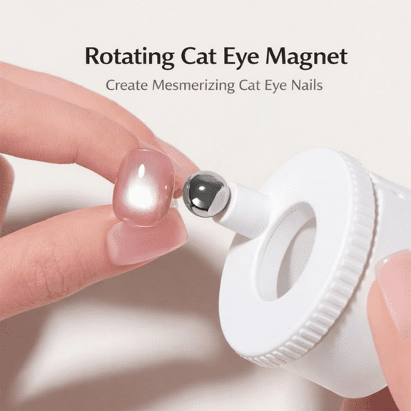 CHENjy Nail Art Cat Eye Magnet Tool 2026 New Model Rotating 360 Degree Magnets for Manicure Beginners Nail Tech Must Haves Nail Supplies 1.96in