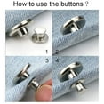 thumbnail image 1 of CHENjy No Sew Button Pins for Jeans Adjustable Waist Tightener Buttons Replacement Pants Buttons Instant Jean Button Fastener 0.67 in, 1 of 4