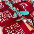 thumbnail image 1 of CHENjy Ornament Printed Christmas Pot Holders with Pocket Baking Oven Mitts Kitchen Cooking Gloves Holiday Gift Set for Teacher Neighbor Coworker Family 9.84*7.09 in, 1 of 7