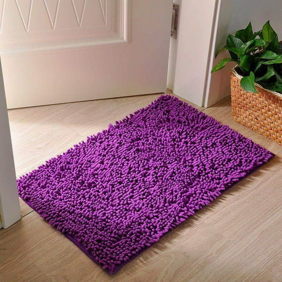 CHENjy Plush Absorbent Bath Mat Non Slip Soft Fluffy Shag Carpet for Living Room Bedroom Bathroom Entryway 23.62 in