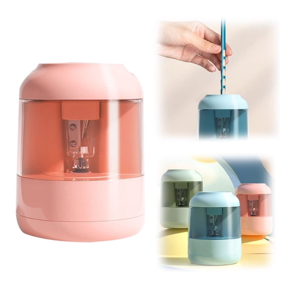 CHENjy Portable Electric Pencil Sharpener Battery Powered Automatic Fast Sharpen Tool with Tungsten Steel Blade for Colored Pencils Home Classroom 2.95*3.74 in