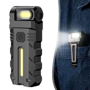 CHENjy Portable Work Light with Pen Clip USB Rechargeable Flashlight Rotating Head Magnetic Base Pocket Torch for Emergency Camping 3.18*1.37*0.78 in