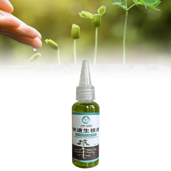CHENjy Powerful Rooting Hormone Solution for Rapid Root Growth,Enhances Propagation Success with Nutrient-Rich Formula for All Plant Types Green