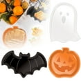 thumbnail image 1 of CHENjy Pumpkin Halloween Serving Plate, Sturdy Plastic Dessert Tray with Playful Shapes, Lightweight Candy Snack Container for Festive Display and Party Use, 1 of 7