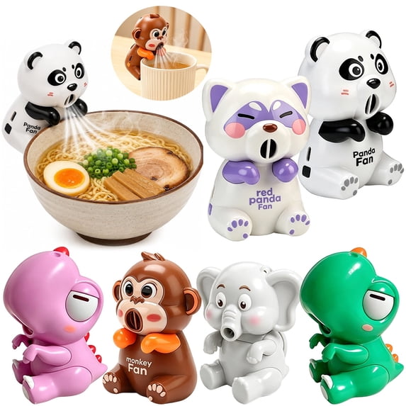 CHENjy Rechargeable Mini Table Clip Fan, Dinosaur Shaped Portable USB Soup Cooling Blower, Hands Free Coffee Chiller for Cup and Bowl, Dinosaur Shape