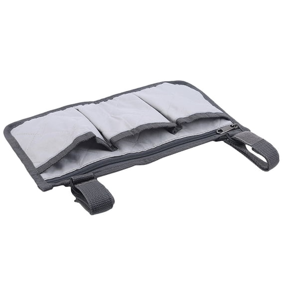 CHENjy Reflective Wheelchair Side Bag Armrest Pouch Storage Caddy for Walker Rollator Scooter, Durable Multi-Pocket Organizer Holder for Cell Phone Tablet Magazine Cup
