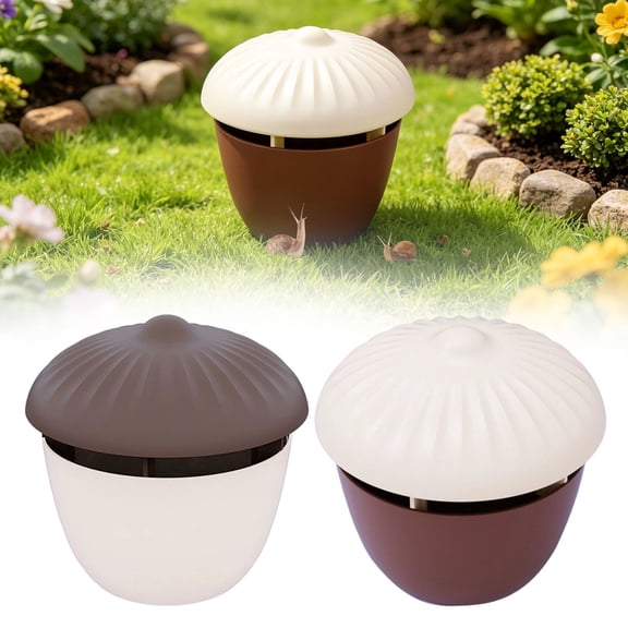 CHENjy Reusable Snail Trap, Eco Friendly Garden Slug Catcher for Flowerbeds and Vegetable Patches, Plastic Pest Control Box, White