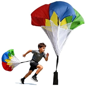 CHENjy Speed Training Resistance Parachute, Running Drag Chute for Sprint and Football, Adjustable Polyester Athletic Trainer with Carry Bag, 43.31x27.56 Inch