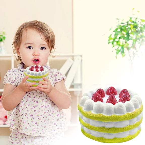 CHENjy Squishy Cake Slow Rising Fidget Toys Cute Squishies for Stress Relief Anxiety Vent Emotions 4.3*4.3*2.6 in