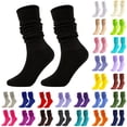 thumbnail image 1 of CHENjy Sweat Wicking Odor Resistant Casual Socks, Unisex Medium High Bubble Crew Socks, Soft Skin Friendly Tube, All Season Daily Outdoor, Black, 1 of 7