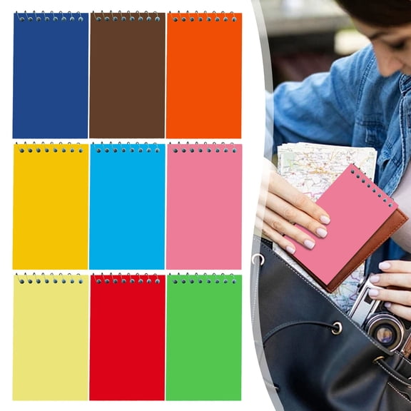 CHENjy Top Memo Pad Pink, Pocket Size Notebook with College Ruled Paper for Daily To-Do Lists, 50 Sheets 100 Pages Spiral Bound Notepad, Snag-Free for Backpack and Car