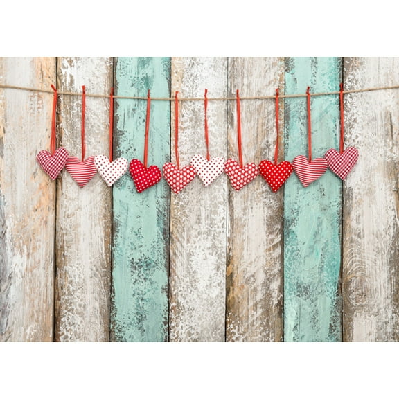 CHENjy Valentine's Day Photography Backdrop Cloth,Digital Print Photo Background Props for Party Layout, Vivid Color Non-Glare Photographic Cloth for Camera Shooting