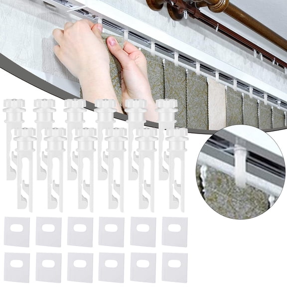 CHENjy Vertical Blind Repair Tabs, Blind Headrail Replacement Tabs, Vertical Curtain Repair Parts, Adhesive Blind Replacement Tabs for Window and Home, 1 Pack