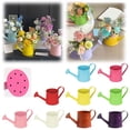 thumbnail image 1 of CHENjy Vintage Watering Can, Galvanized Metal Decorative Watering Can Flower Pot, Small Planter for Home Table and Garden Display, Rose Red, 1 of 7