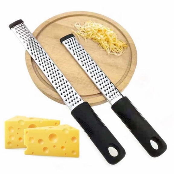 CHENjy Zester Grater, Lemon Zester Tool, Cheese Grater, Sharp Stainless Steel Kitchen Tool, Black Handle, Professional Food Prep Accessory for Fresh Citrus