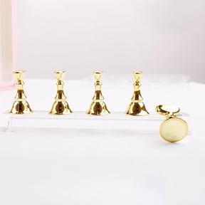 CHENjy nail stand, nail holder for painting nails, nail stand for press ons, magnetic acrylic display base for DIY art and practice, Metal and Acrylic