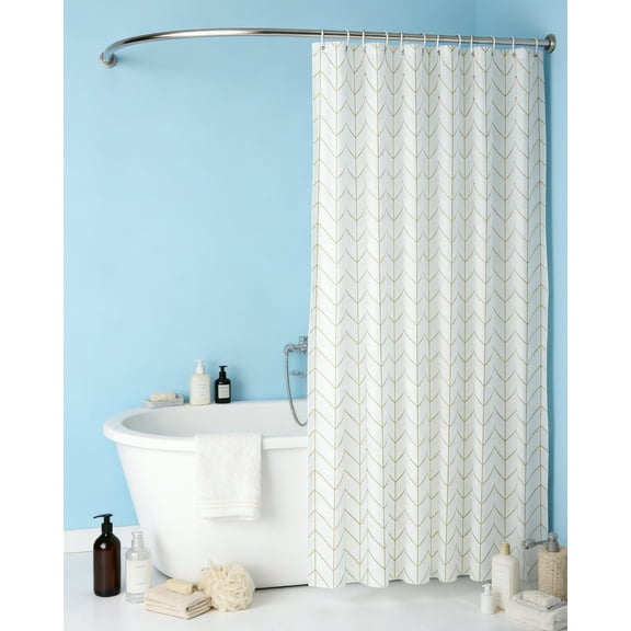 CHERAISA Shower Curtain with 12 Plastic Hooks,Waterproof PEVA Shower Liner for Bathroom 72"x72",Machine Washable