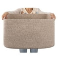 Cherishgard 70L Large Cotton Rope Laundry Basket, Rectangular Woven ...
