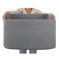 thumbnail image 1 of CHERISHGARD 70L Large Laundry Basket, Rectangle Cotton Rope Storage Baskets, Cotton Rope Basket with Handles, 1 of 6