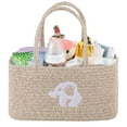 thumbnail image 1 of CHERISHGARD Baby Diaper Caddy, 14.17*8.66*7.09Nursery Storage Basket,Cotton Rope Basket Changing Table Caddy, 1 of 7