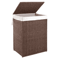 thumbnail image 1 of CHERISHGARD Laundry Hamper 90L Lidded Woven Laundry Basket with Removable Liner Bags, 1 of 1