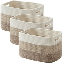 CHERISHGARD Storage Basket, Laundry Basket 3 Pieces, Woven Baskets for Storage for Toys, Towel