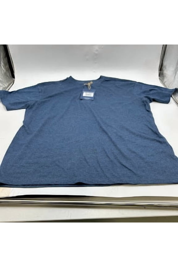 MENS HENLEY TEE - SIZE: MEN L - NAVY BLAZER MELANGE