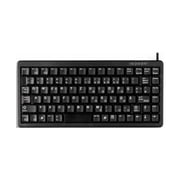 CHERRY G84-4100 Ultraslim Black Wired Mechanical Keyboard - Compact - USB & PS/2 Connectors - TAA Compliant - Laser Etched Keycaps