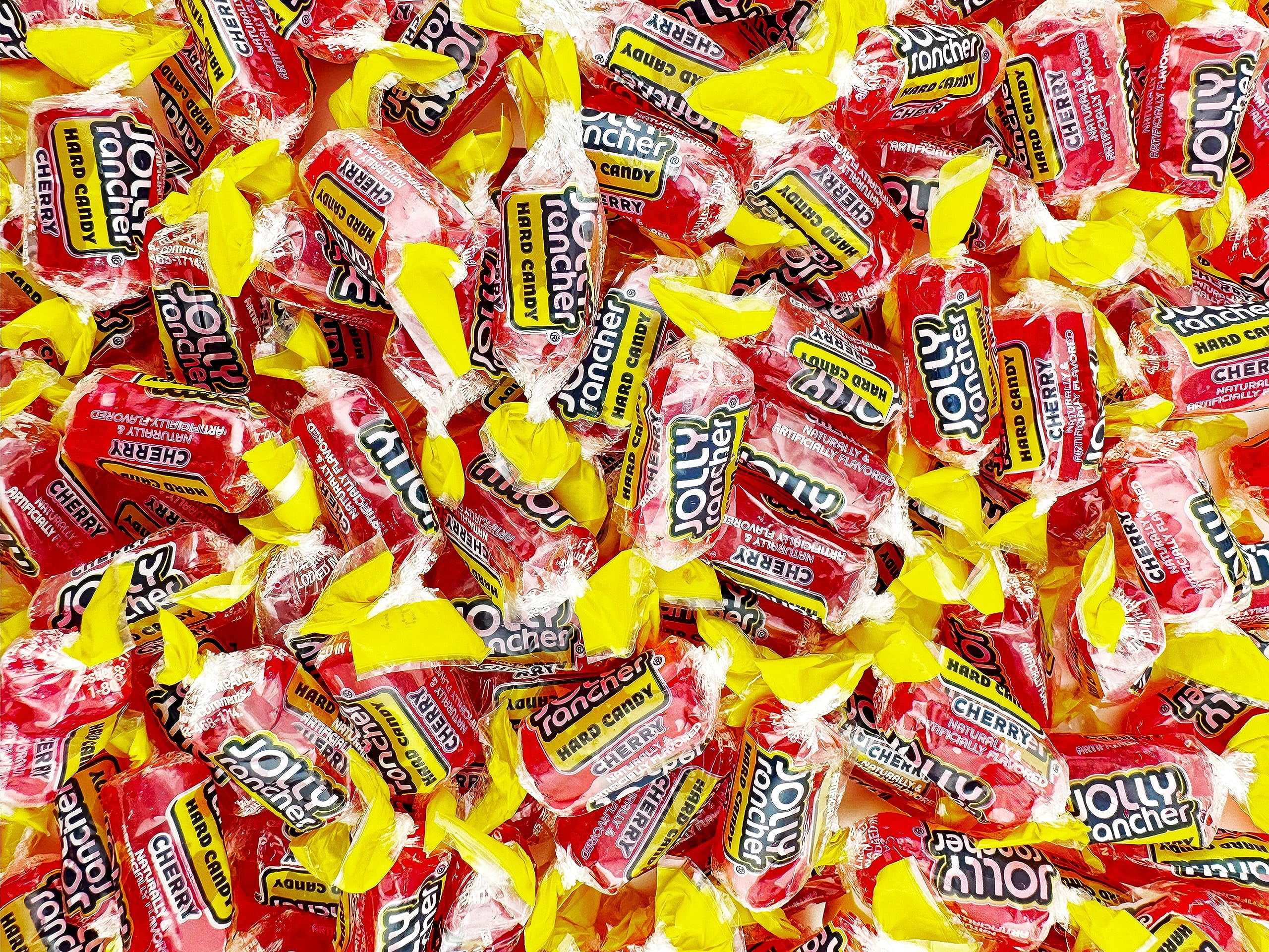 CHERRY JOLLY RANCHER Hard Candy Original Flavor 2 lb â€“ Bulk Bag, Individually Wrapped (148 Pieces)
